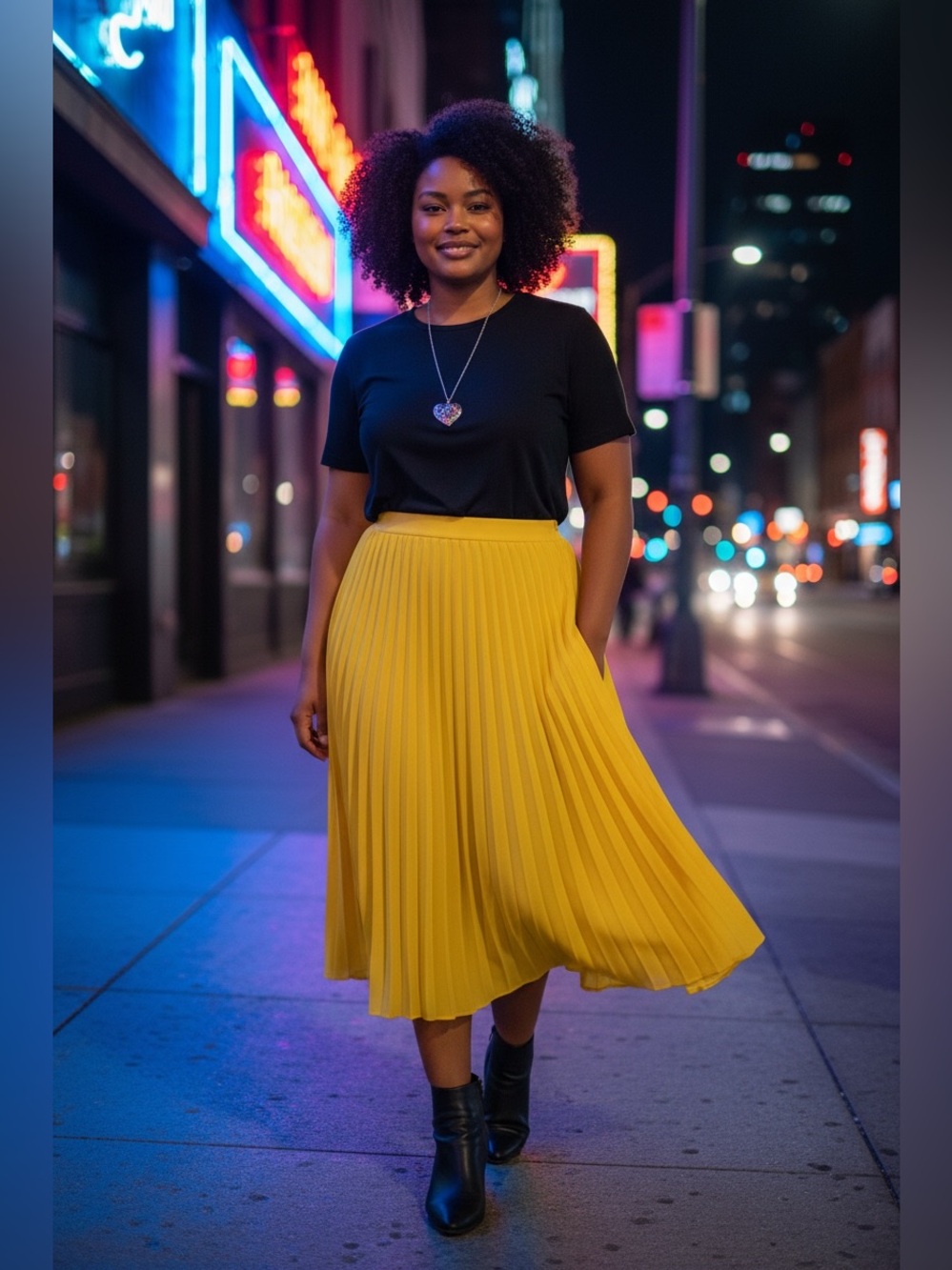 🌼HOST PICK🌼 Sunshine Yellow Pleated Midi Skirt with Comfortable Waistband
